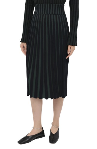 Юбка KENZO зеленого цвета по цене 32300 руб., арт. FA62JU5213AI, фото 3 Юбка KENZO, арт. FA62JU5213AI, фото 3