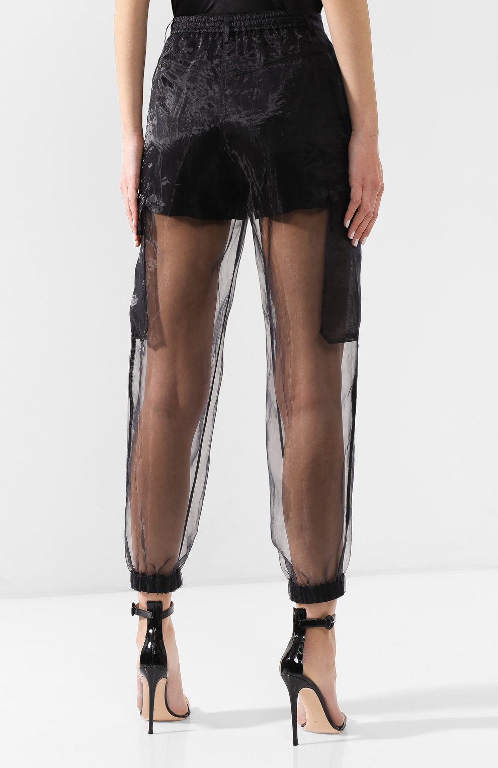 Прозрачные джоггеры MAISON MARGIELA черного цвета по цене 134000 руб., арт. S51KA0445/S49637, фото 4 Прозрачные джоггеры MAISON MARGIELA, арт. S51KA0445/S49637, фото 4