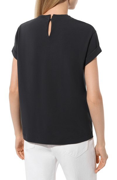 Хлопковый топ BRUNELLO CUCINELLI, арт. MPT18BD200, фото 4