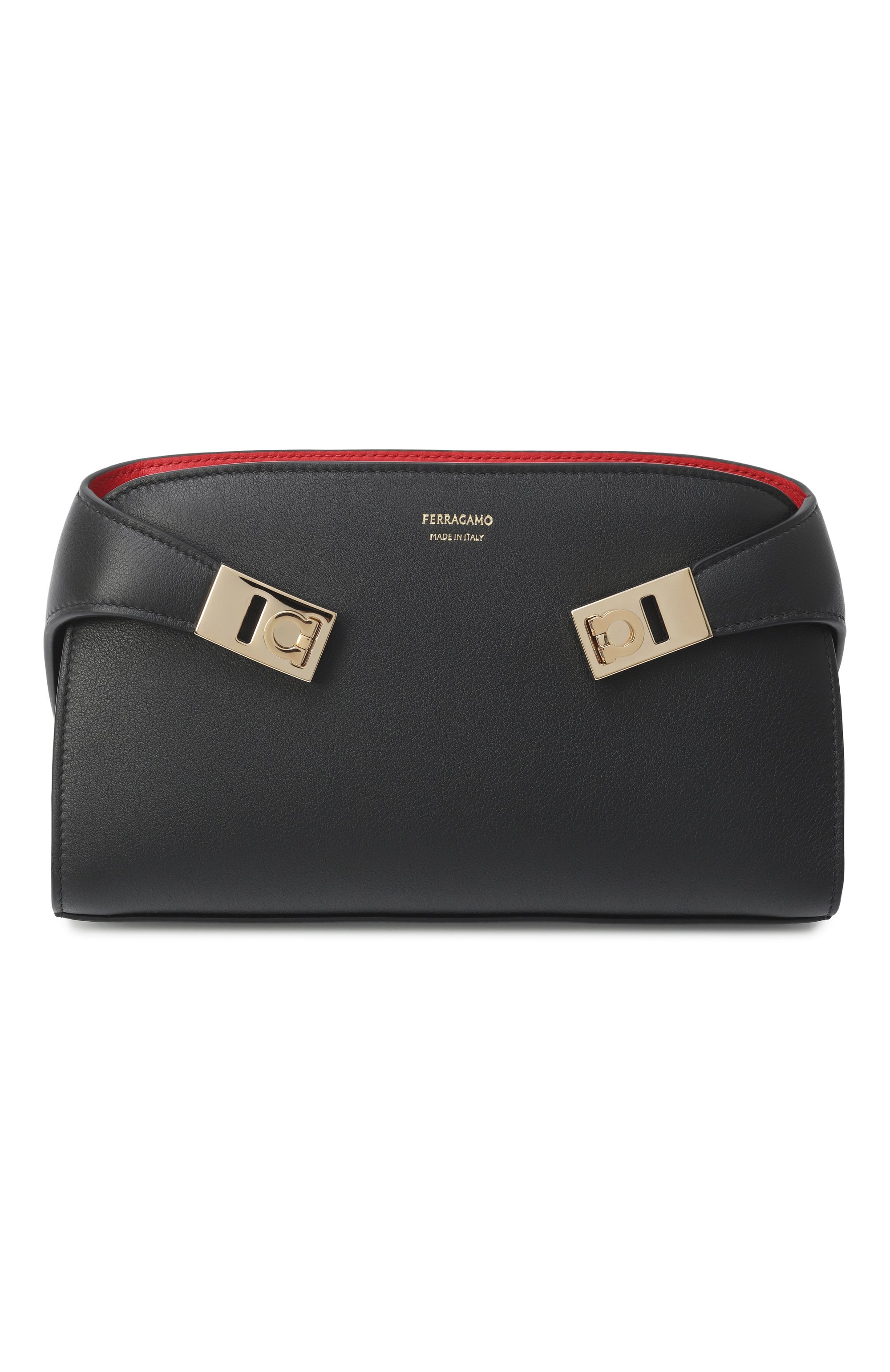 Сумка hug mini FERRAGAMO черного цвета по цене 227500 руб., арт. 218964/774623, фото 1 Сумка hug mini FERRAGAMO, арт. 218964/774623, фото 1