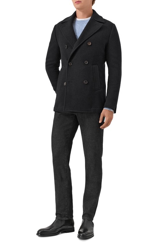 Шерстяное пальто Corneliani 261204-2612204 Синий  261204-2612204 Фото 2