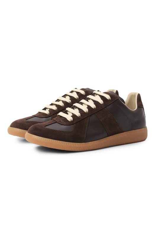 Кожаные кеды Replica Maison Margiela S58WS0109/P1895 Коричневый S58WS0109/P1895