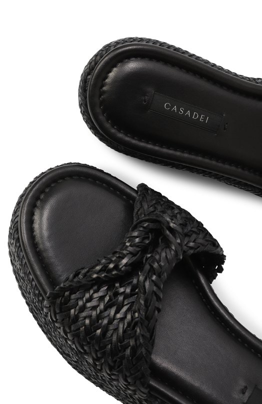 Кожаные шлепанцы Insideout Casadei 1M448J0201/HANTB Чёрный  1M448J0201/HANTB Фото 7