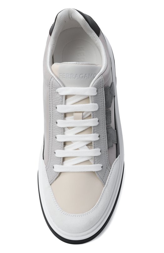 Кожаные кеды Ferragamo 023588/769 Серый  023588/769 Фото 5