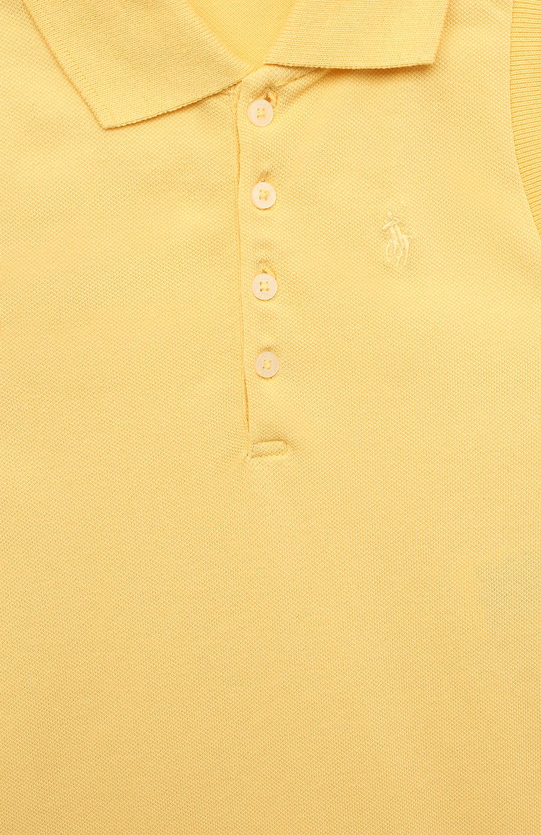 Детское хлопковое платье POLO RALPH LAUREN жел�того цвета, арт. 313862270 | Фото 3 (Материал внешний: Хлопок; Девочки Кросс-КТ: Платье-одежда; Случай: Повседневный; Материал сплава: Проставлено; Драгоценные камни: Проставлено; Рукава: Без рукавов; Ростовка одежда: 12 лет | 152 см, 9 лет | 134 см, 8 лет | 128 см, 13 - 15 лет | 158 см)