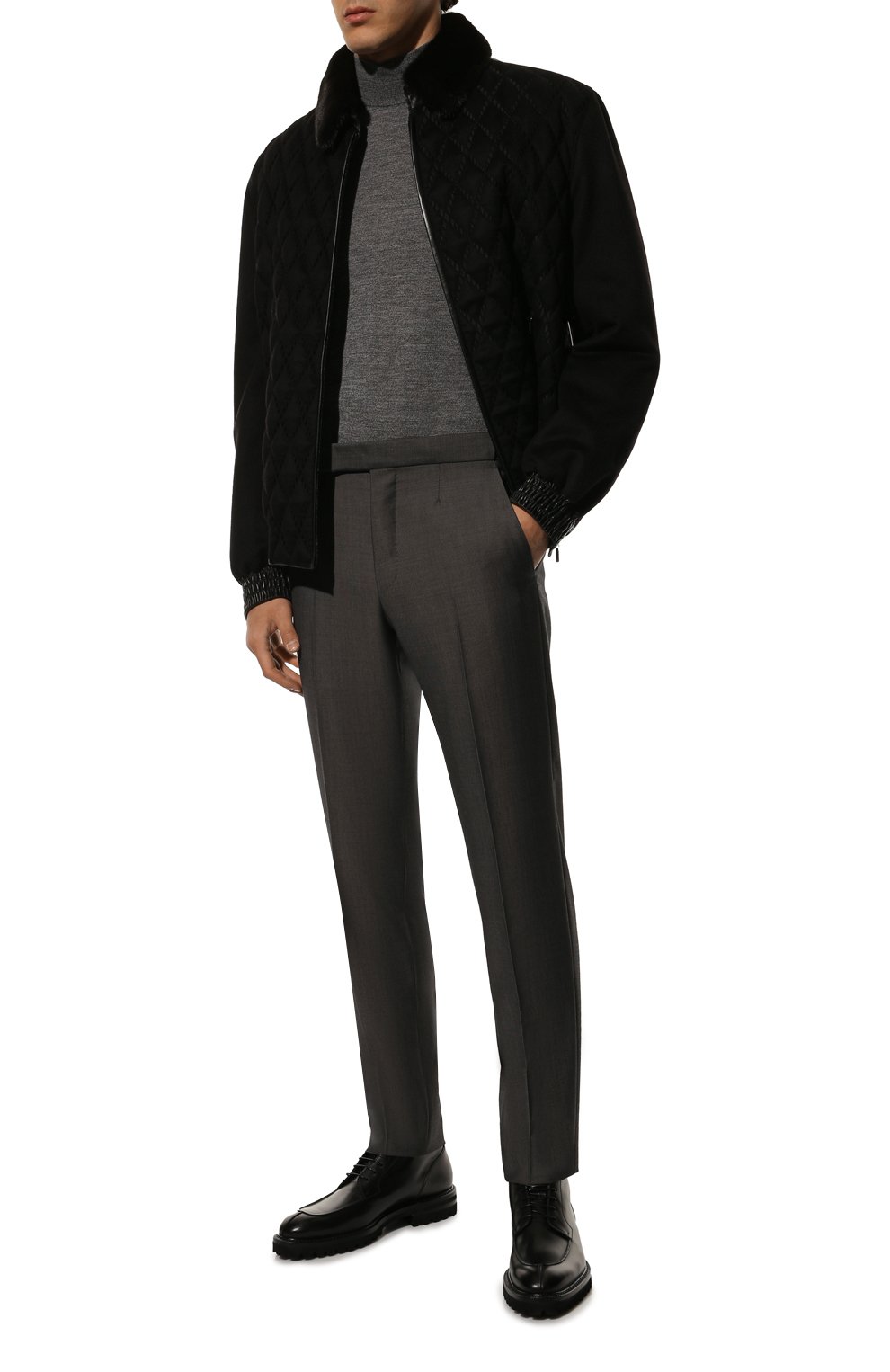 Кашемировый бомбер с воротником из норки ZILLI, арт. MAQ-EVANS-03001/2005, фото 2