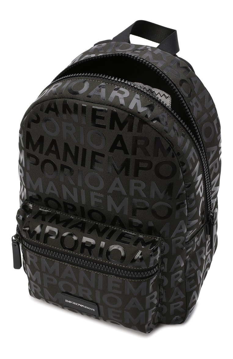 Детская рюкзак EMPORIO ARMANI хаки цвета, арт. 402526/1A564 | Фото 3 (Материал: Текстиль; Кросс-КТ: Школьные аксессуары; Региональные ограничения белый список (Axapta Mercury): RU; Нос: Не проставлено)