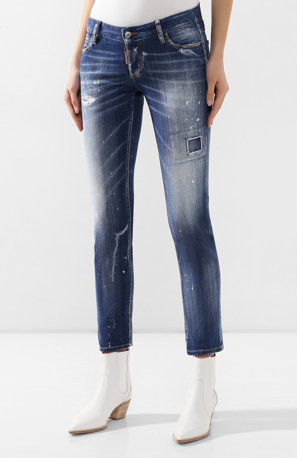 Джинсы DSQUARED2 синего цвета по цене 49950 руб., арт. S75LB0282/S30342, фото 3 Джинсы DSQUARED2, арт. S75LB0282/S30342, фото 3