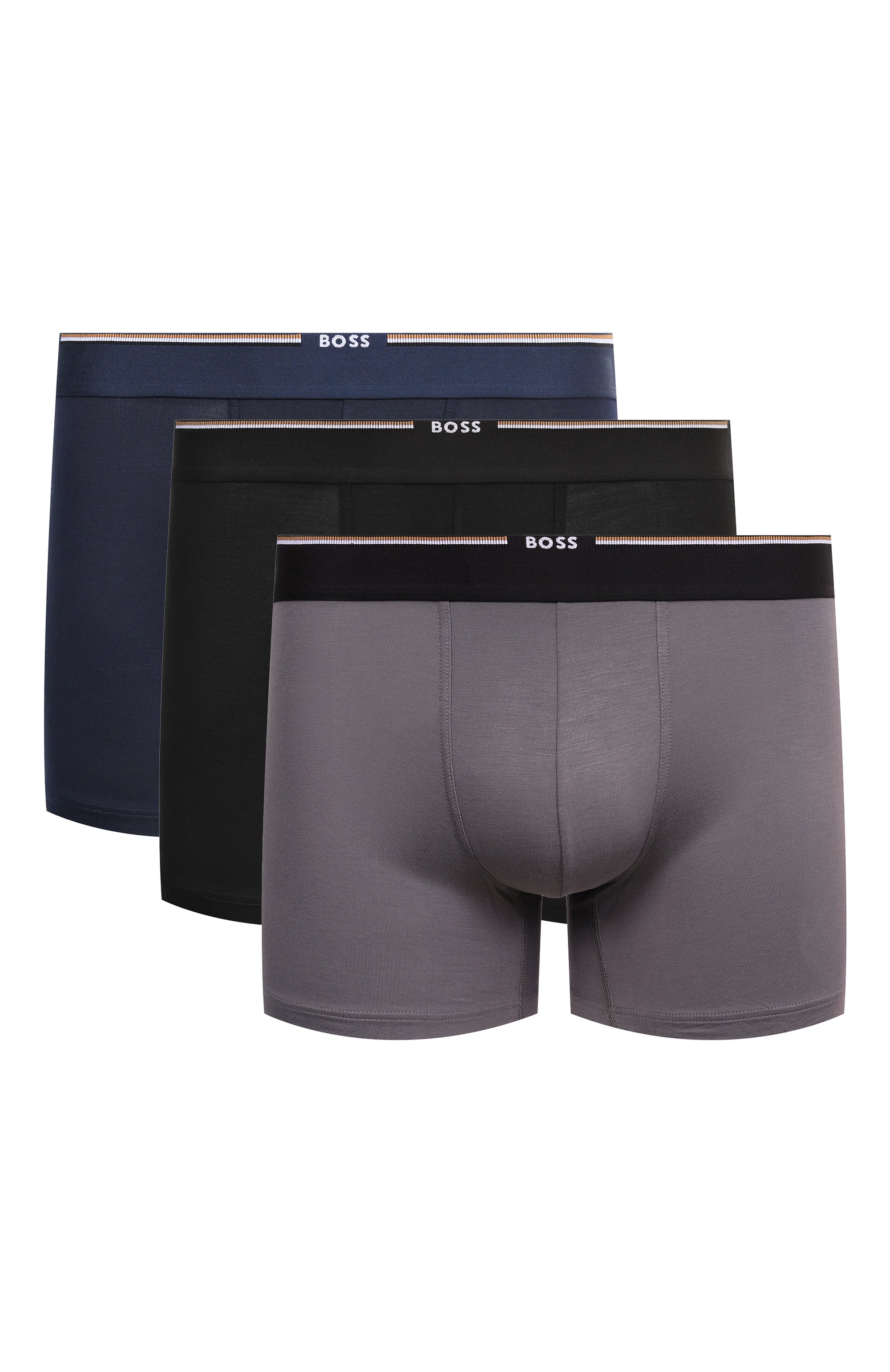 Комплект из трех боксеров BOSS разноцветного цвета по цене 7475 руб., арт. 50534503, фото 1 Комплект из трех боксеров BOSS, арт. 50534503, фото 1