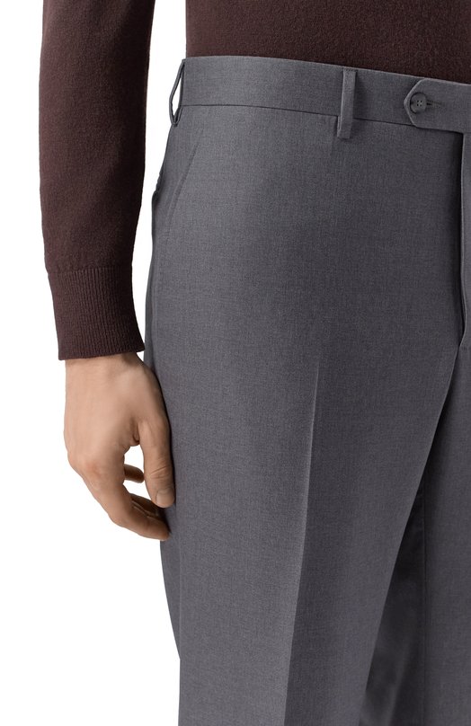Брюки из шерсти и шелка MVST M26.CSM.T410/953-W00L/SILK Серый  M26.CSM.T410/953-W00L/SILK Фото 5