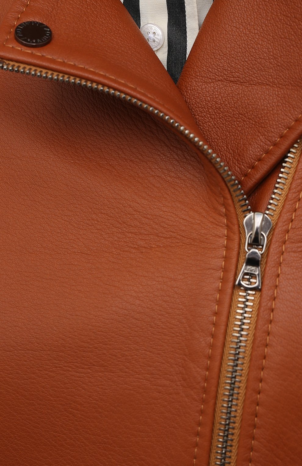 Кожаная куртка MASLOV коричневого цвета по цене 116600 руб., арт. K05, фото 5 Кожаная куртка MASLOV, арт. K05, фото 5