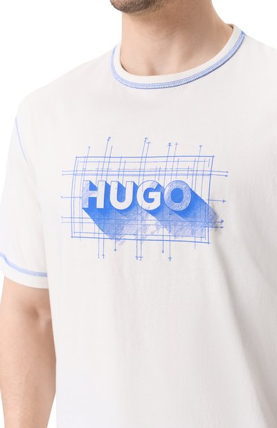 Хлопковая футболка HUGO BLUE, арт. 50553498, фото 5