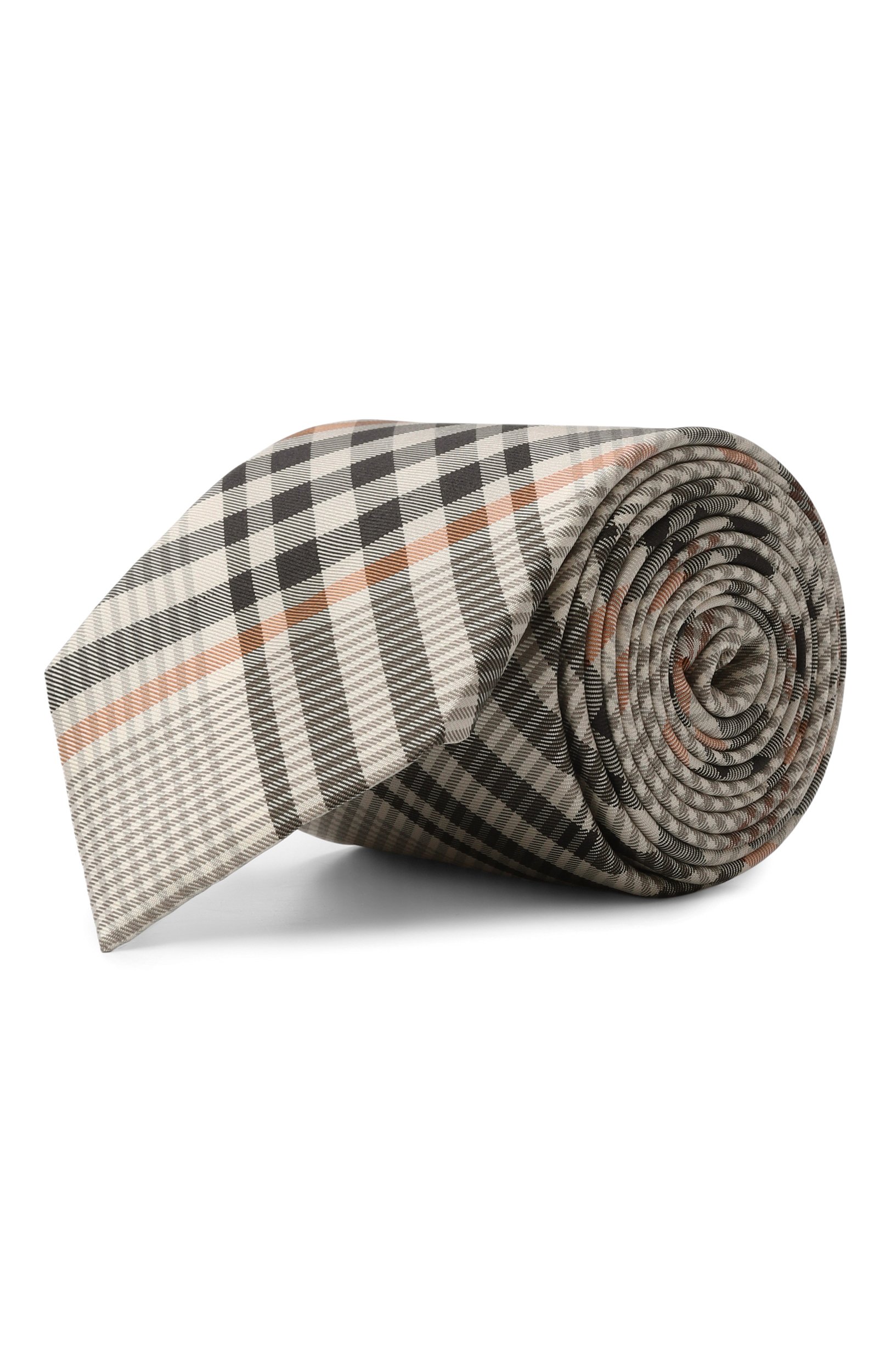 Шелковый галстук BURBERRY бежевого цвета по цене 29950 руб., арт. 8129055, фото 1 Шелковый галстук BURBERRY, арт. 8129055, фото 1