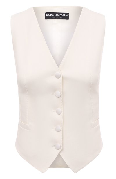 Женский жилет из шерсти и шелка DOLCE & GABBANA, арт. F79H5T/FUCCS