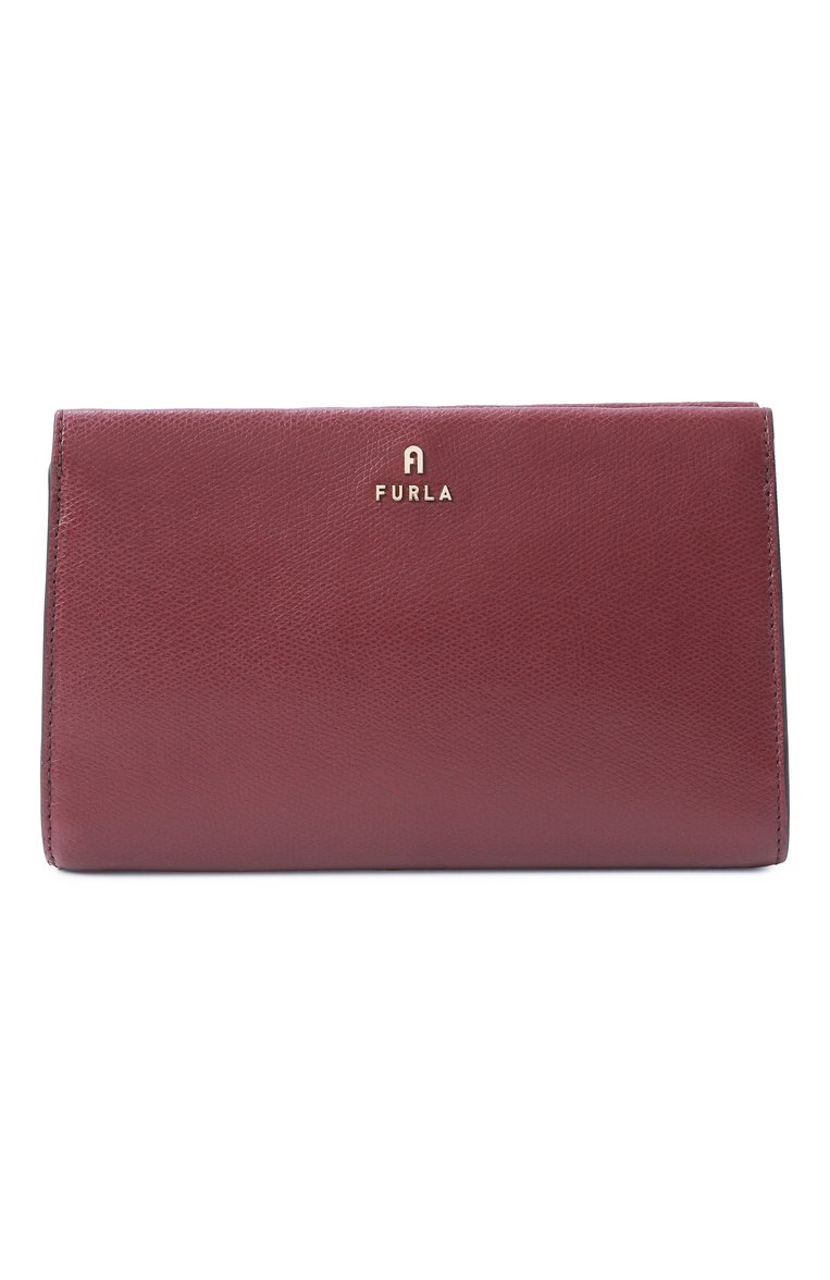 Женская сумка furla camelia FURLA бордового цвета, арт. WE00528/ARE000 | Фото 1 (Драгоценные камни: Проставлено; Размер: small; Материал: Натуральная кожа; Материал сплава: Проставлено; Ремень/цепочка: На ремешке)