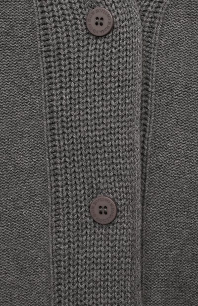 Хлопковый кардиган ERMANNO SCERVINO темно-серого цвета по цене 14200 руб., арт. SFMA019C/FL226, фото 3 Хлопковый кардиган ERMANNO SCERVINO, арт. SFMA019C/FL226, фото 3