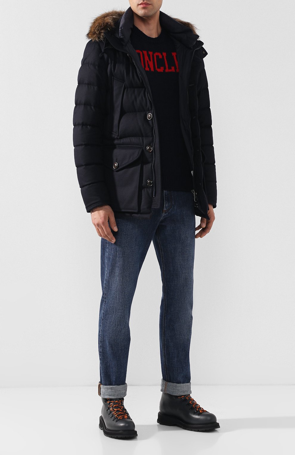 Пуховик rethe с отделкой из койота MONCLER, арт. D2-091-41372-20-54272, фото 2