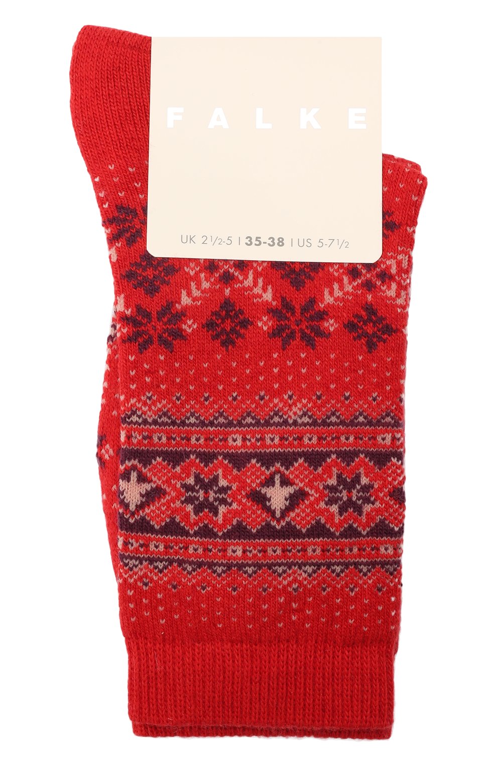 Носки winter holiday FALKE красного цвета по цене 3950 руб., арт. 46442, фото 1 Носки winter holiday FALKE, арт. 46442, фото 1