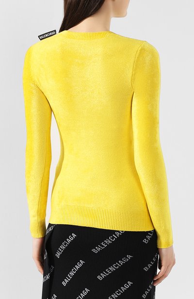 Пуловер BALENCIAGA желтого цвета по цене 78500 руб., арт. 576315/T5111, фото 4 Пуловер BALENCIAGA, арт. 576315/T5111, фото 4
