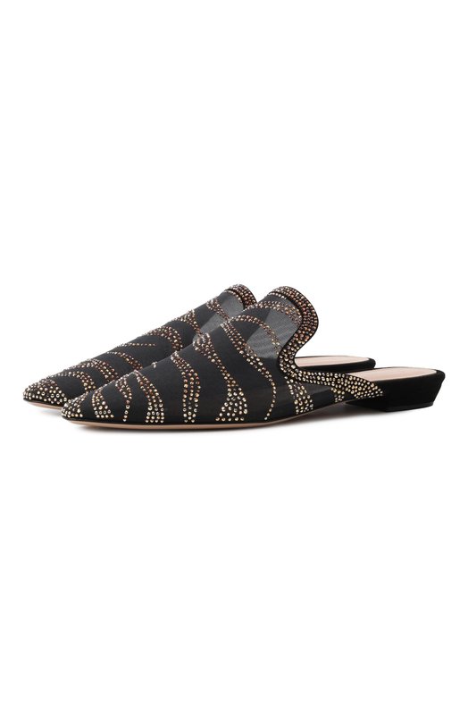 Сабо Raja Crystal Gianvito Rossi G93042.10RIC.C0ZNNTP Чёрный G93042.10RIC.C0ZNNTP