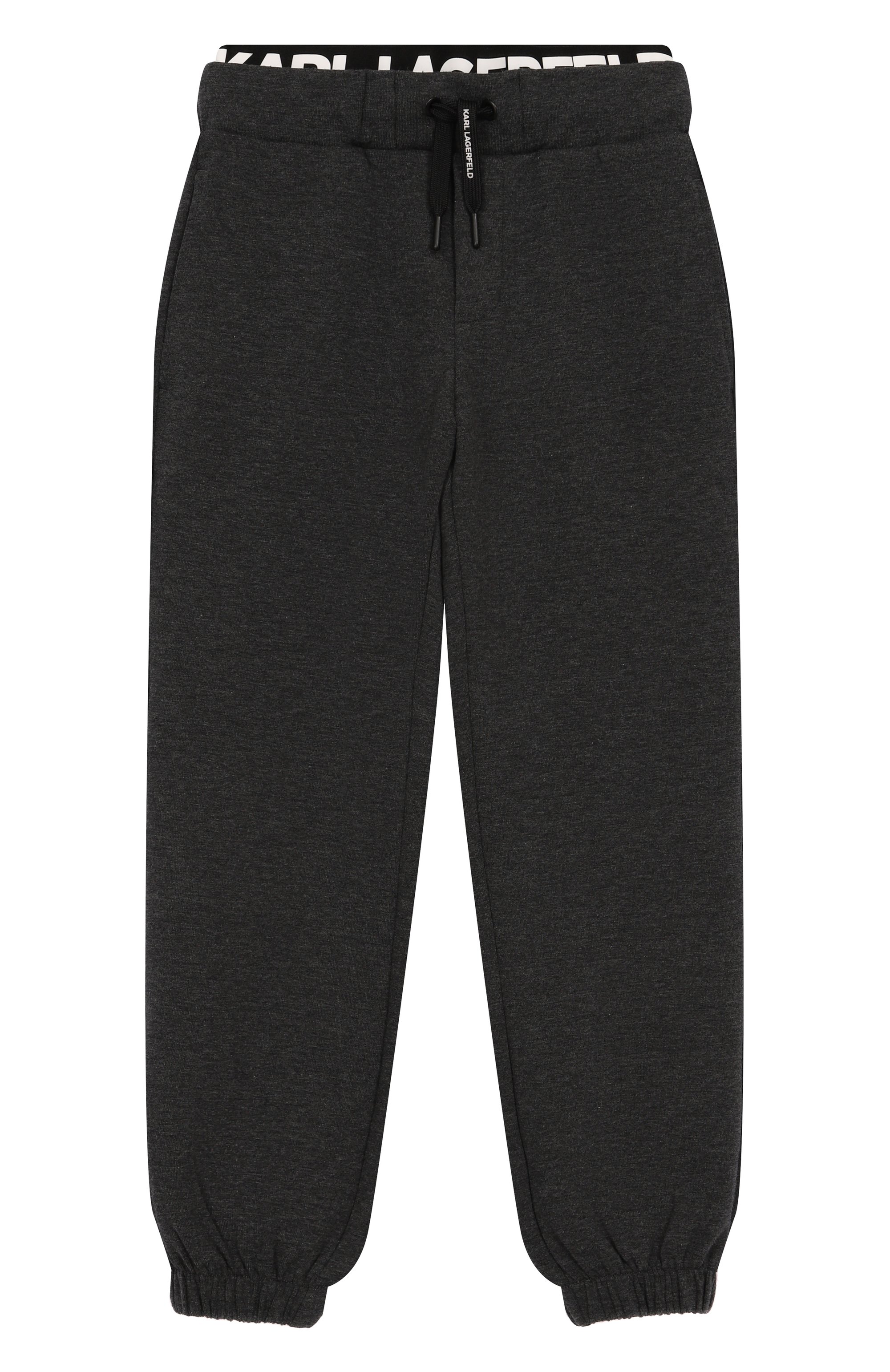 Джоггеры KARL LAGERFELD KIDS темно-серого цвета по цене 14600 руб., арт. Z30630, фото 1 Джоггеры KARL LAGERFELD KIDS, арт. Z30630, фото 1