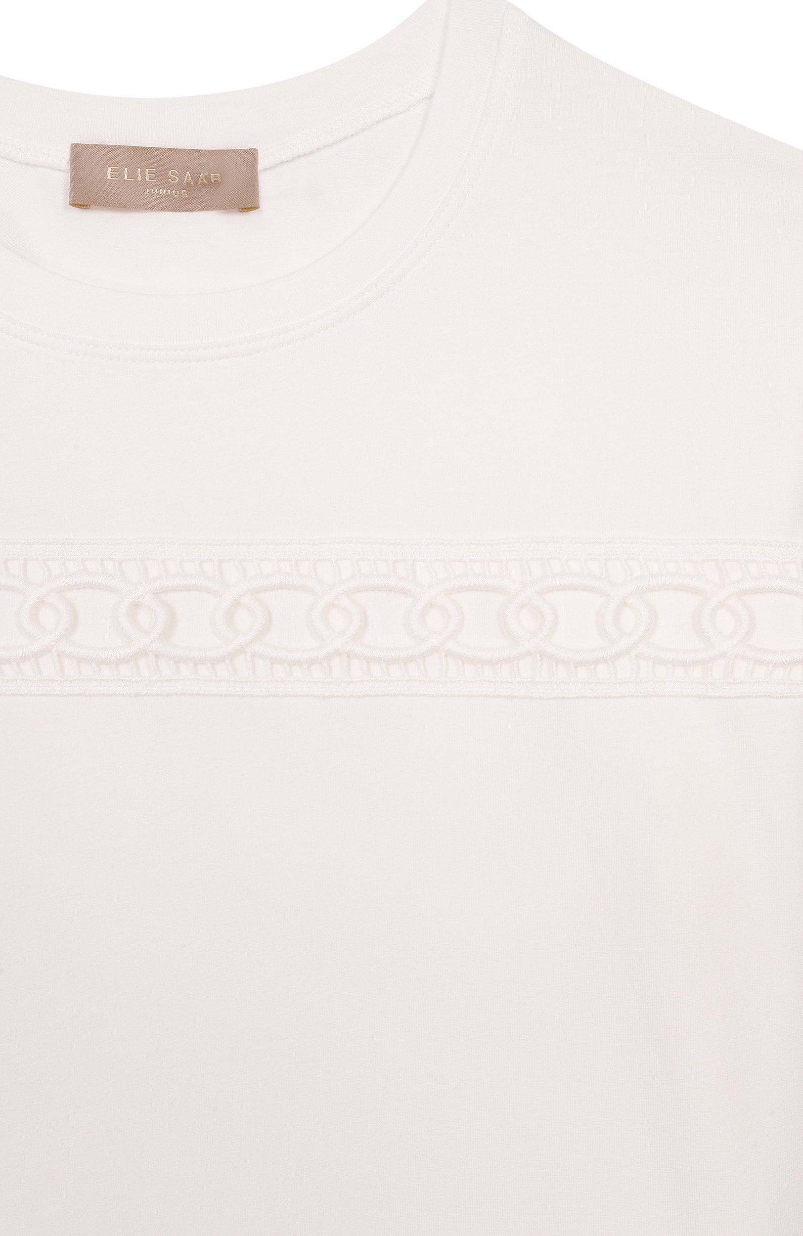 Хлопковая футболка ELIE SAAB KIDS, арт. EFTS027/TS0059_001, фото 3