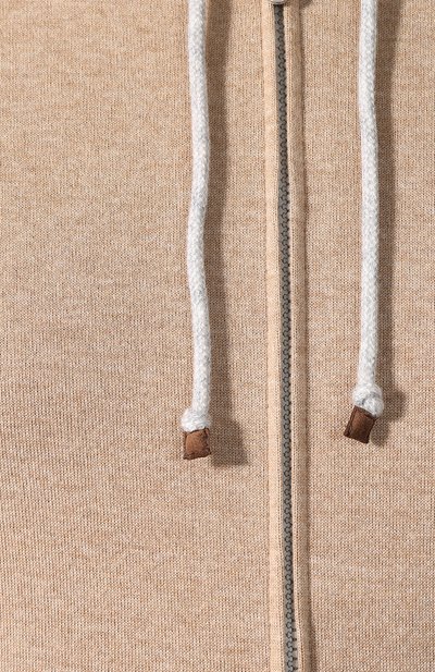 Толстовка из кашемира и хлопка BRUNELLO CUCINELLI бежевого цвета по цене 283500 руб., арт. MTU019069G, фото 5 Толстовка из кашемира и хлопка BRUNELLO CUCINELLI, арт. MTU019069G, фото 5