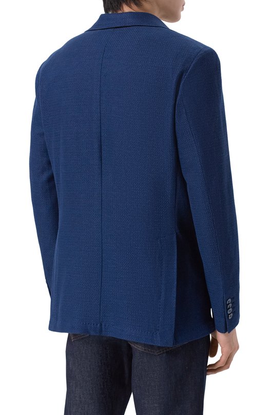 Пиджак из хлопка и льна MVST 9111 Синий  9111 Фото 5