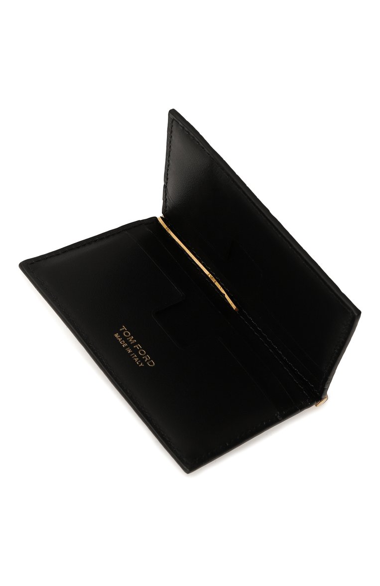 Мужской кожаный зажим для купюр TOM FORD черного цвета, арт. Y0340T/LCL168 | Фото 3 (Материал: Натуральная кожа; Нос: Не проставлено; Материал сплава: Проставлено)