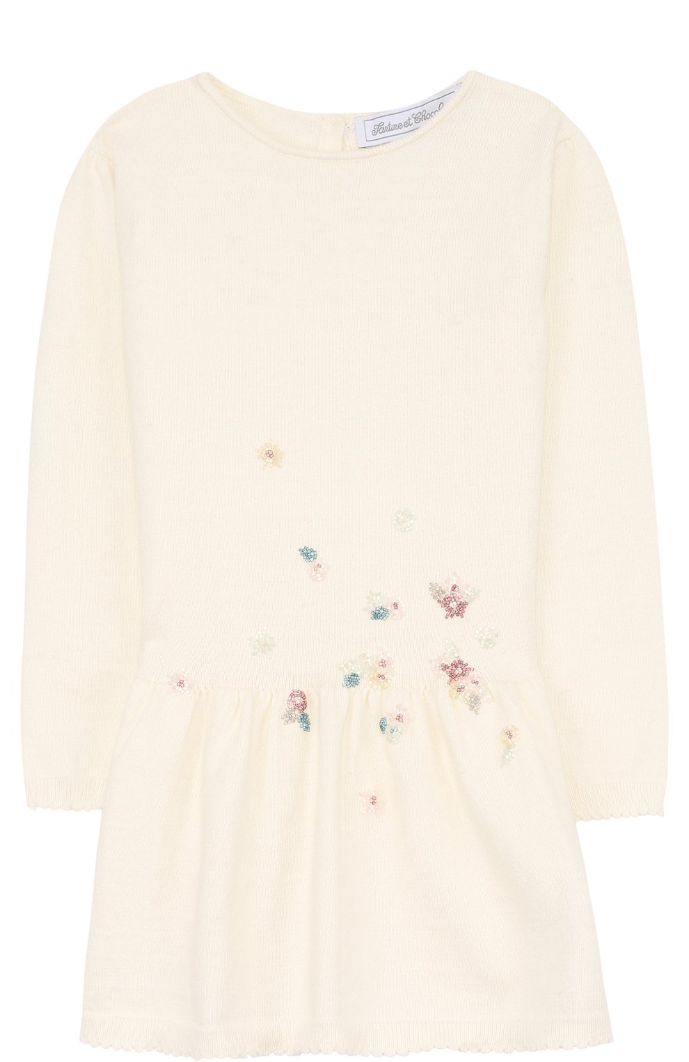 Платье из смеси хлопка и кашемира с вышивкой бисером TARTINE ET CHOCOLAT, арт. TK30011/2A-3A, фото 1