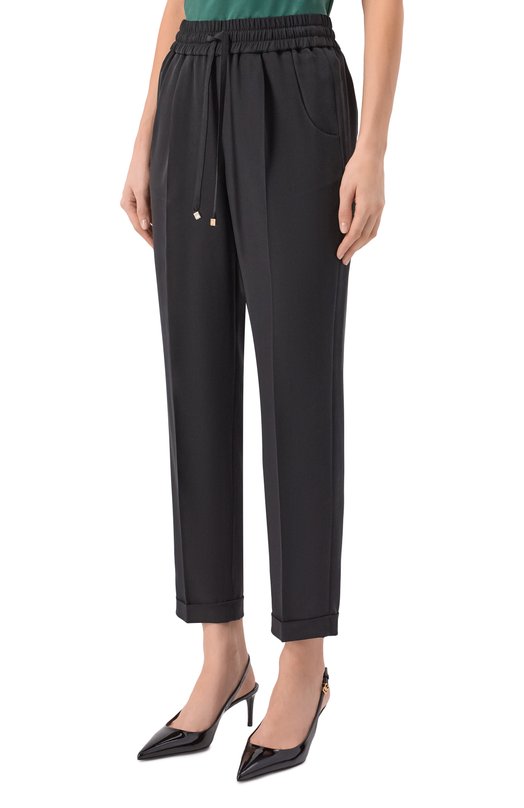 Шелковые брюки Kiton D37102K0977A_001 Чёрный  D37102K0977A_001 Фото 3