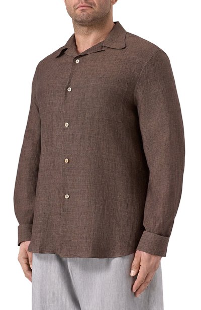 Льняная рубашка BRUNELLO CUCINELLI, арт. MM6950647, фото 3