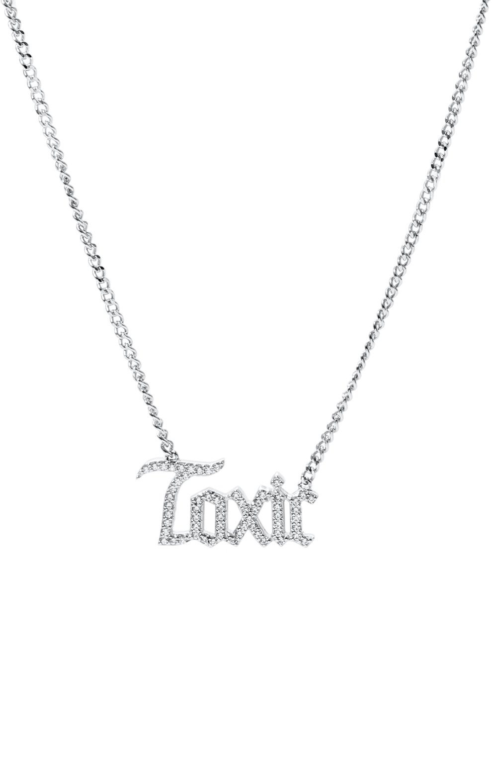  Колье toxic с надписью из фианитов LEVASHOVAELAGINA, арт. toxic/n, фото 3