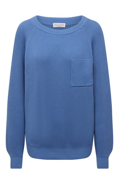 Женский хлопковый свитер BRUNELLO CUCINELLI, арт. M19717600