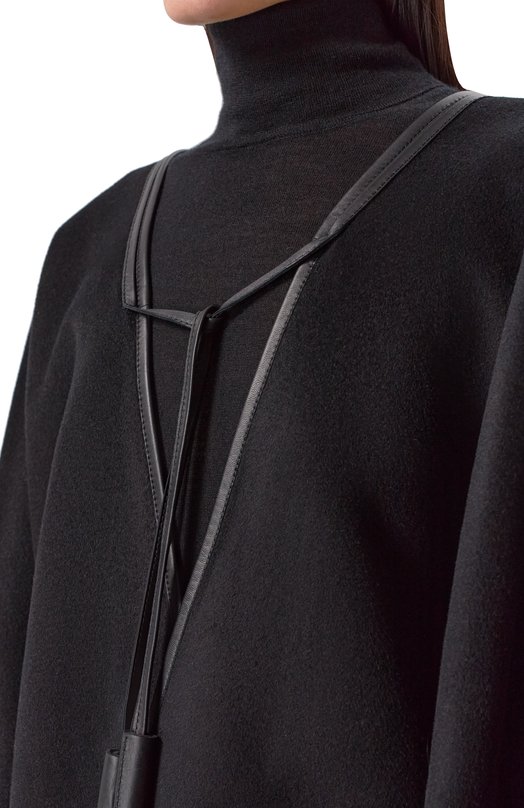 Шерстяное пончо EDOMO C010102FW2526 Чёрный  C010102FW2526 Фото 5