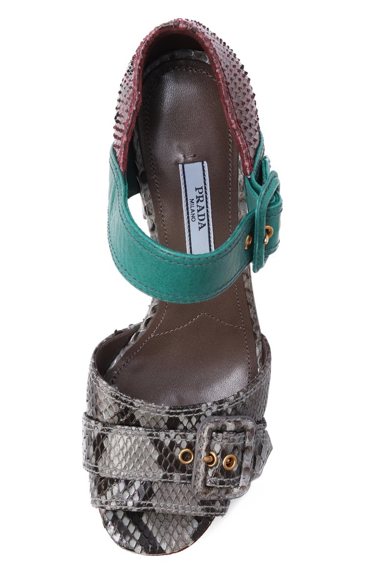 Кожаные босоножки PRADA, арт. 1XP963-3K4W-F0VTG-105, фото 4