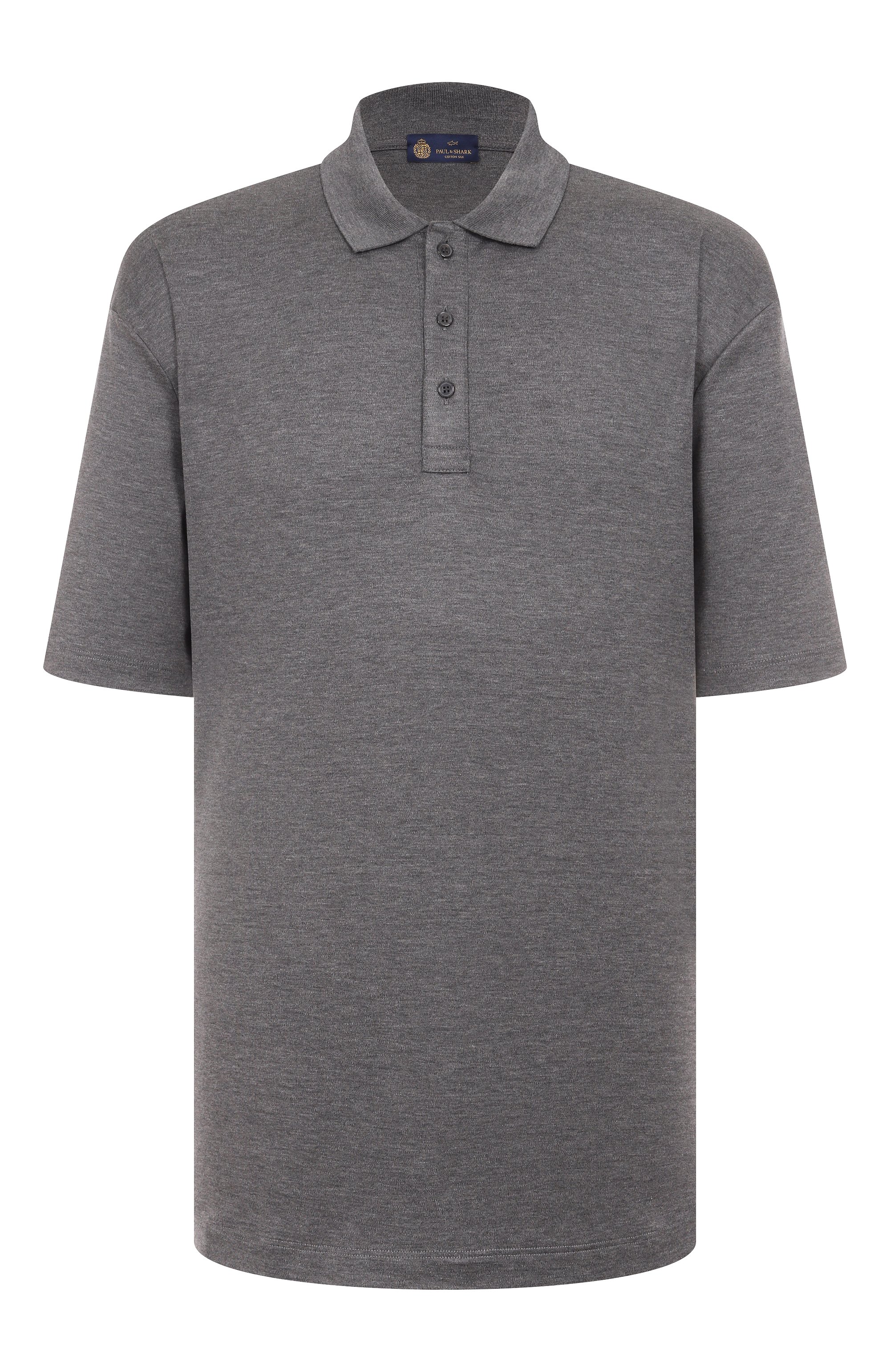Поло из шелка и хлопка PAUL&SHARK темно-серого цвета по цене 63850 руб., арт. 15311757/3XL-6XL, фото 1 Поло из шелка и хлопка PAUL&SHARK, арт. 15311757/3XL-6XL, фото 1