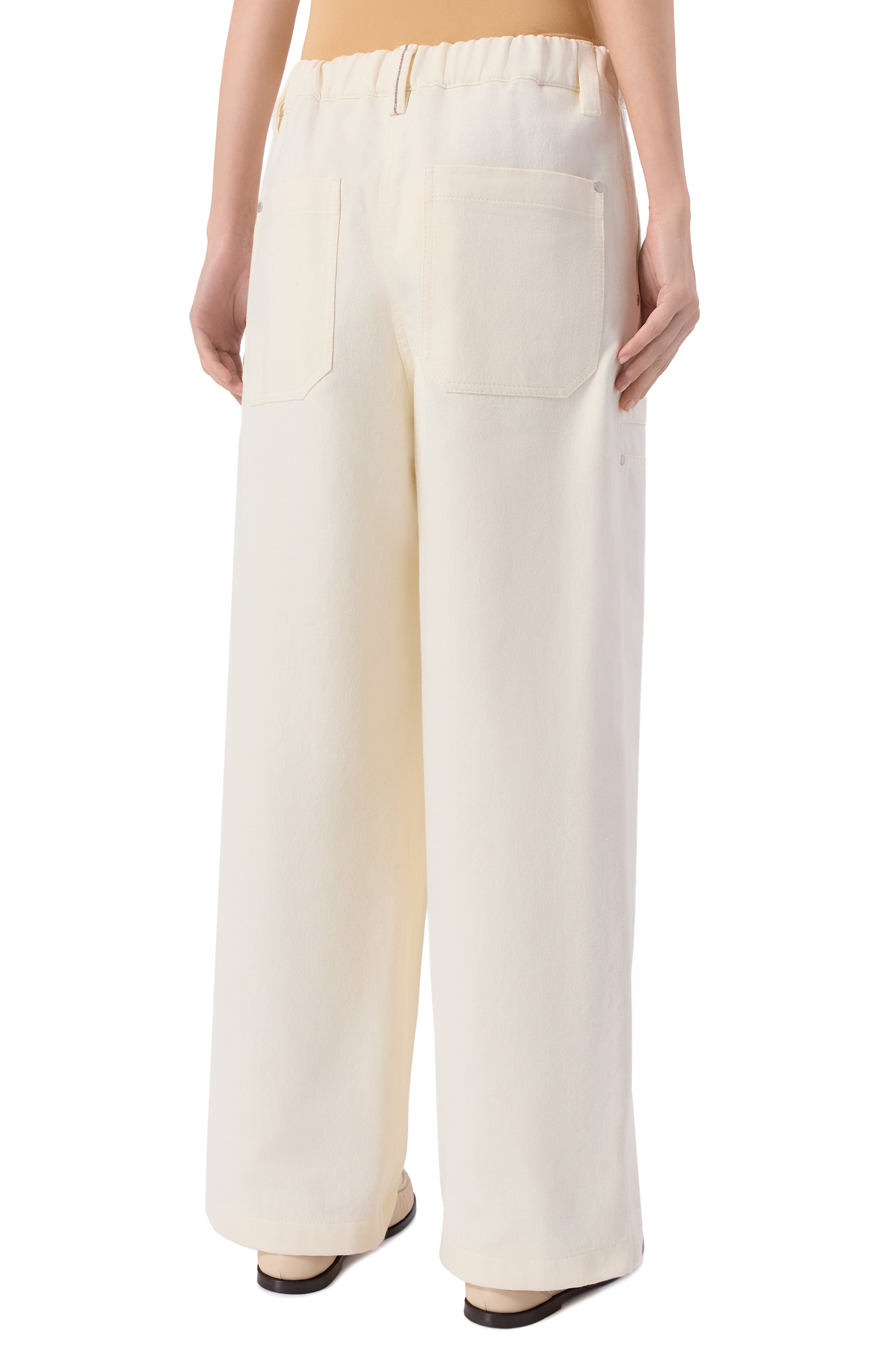 Брюки из хлопка и шерсти BRUNELLO CUCINELLI, арт. MB142P9161, фото 4