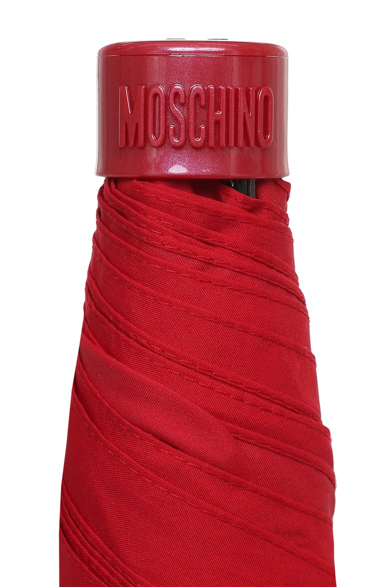 Женский складной зонт MOSCHINO красного цвета, арт. 8014-SUPERMINI | Фото 5 (Материал: Текстиль, Металл, Синтетический материал; Нос: Не проставлено; Материал сплава: Проставлено)