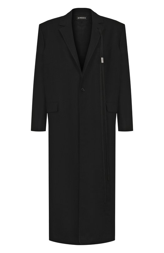 Шерстяное пальто Ann Demeulemeester B0011602/FA207 Чёрный B0011602/FA207