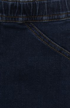 Детские джинсы IL GUFO темно-синего цвета, арт. A23PL173J0039/2A-4A | Фото 3 (Детали: На резинке; Материал сплава: Проставлено; Нос: Не проставлено; Материал внешний: Хлопок)