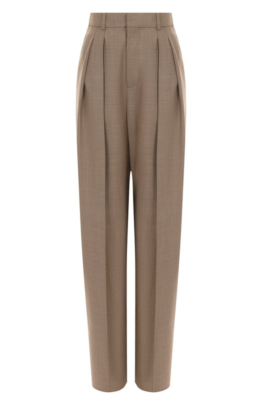 Шерстяные брюки Saint Laurent 824389/Y1I25 Бежевый 824389/Y1I25