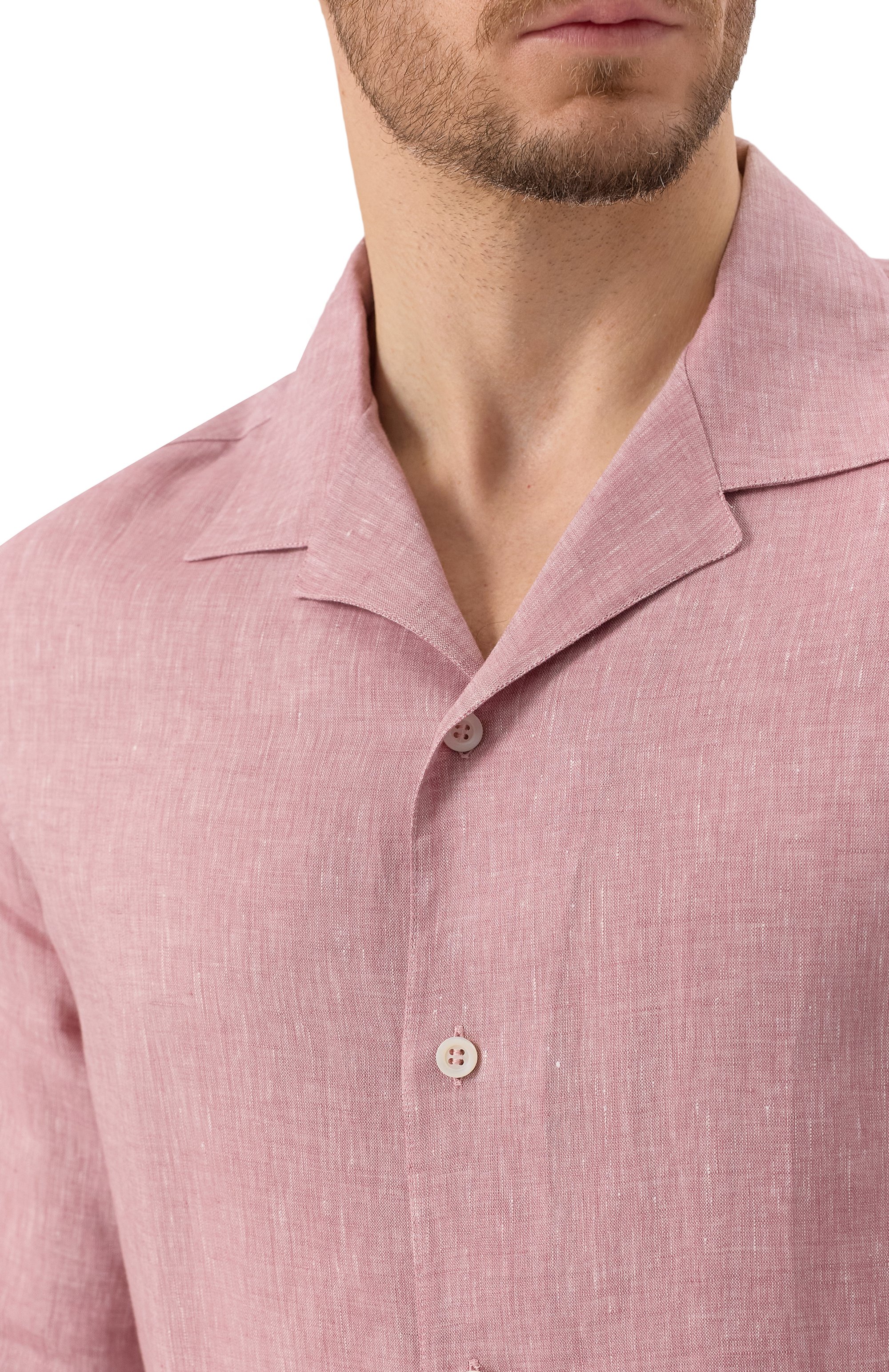 Льняная рубашка BRUNELLO CUCINELLI, арт. MM6840615, фото 5