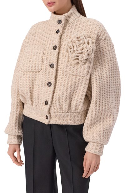 Бомбер GIUSEPPE DI MORABITO кремового цвета по цене 94600 руб., арт. 05FWB0104F 05303, фото 3 Бомбер GIUSEPPE DI MORABITO, арт. 05FWB0104F 05303, фото 3