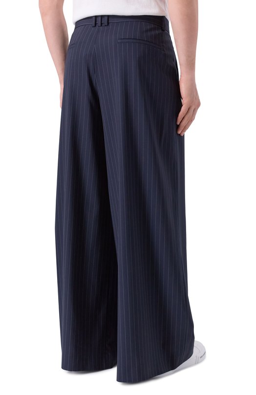 Шерстяные брюки Balmain FH0PQ355/WD25 Синий  FH0PQ355/WD25 Фото 4