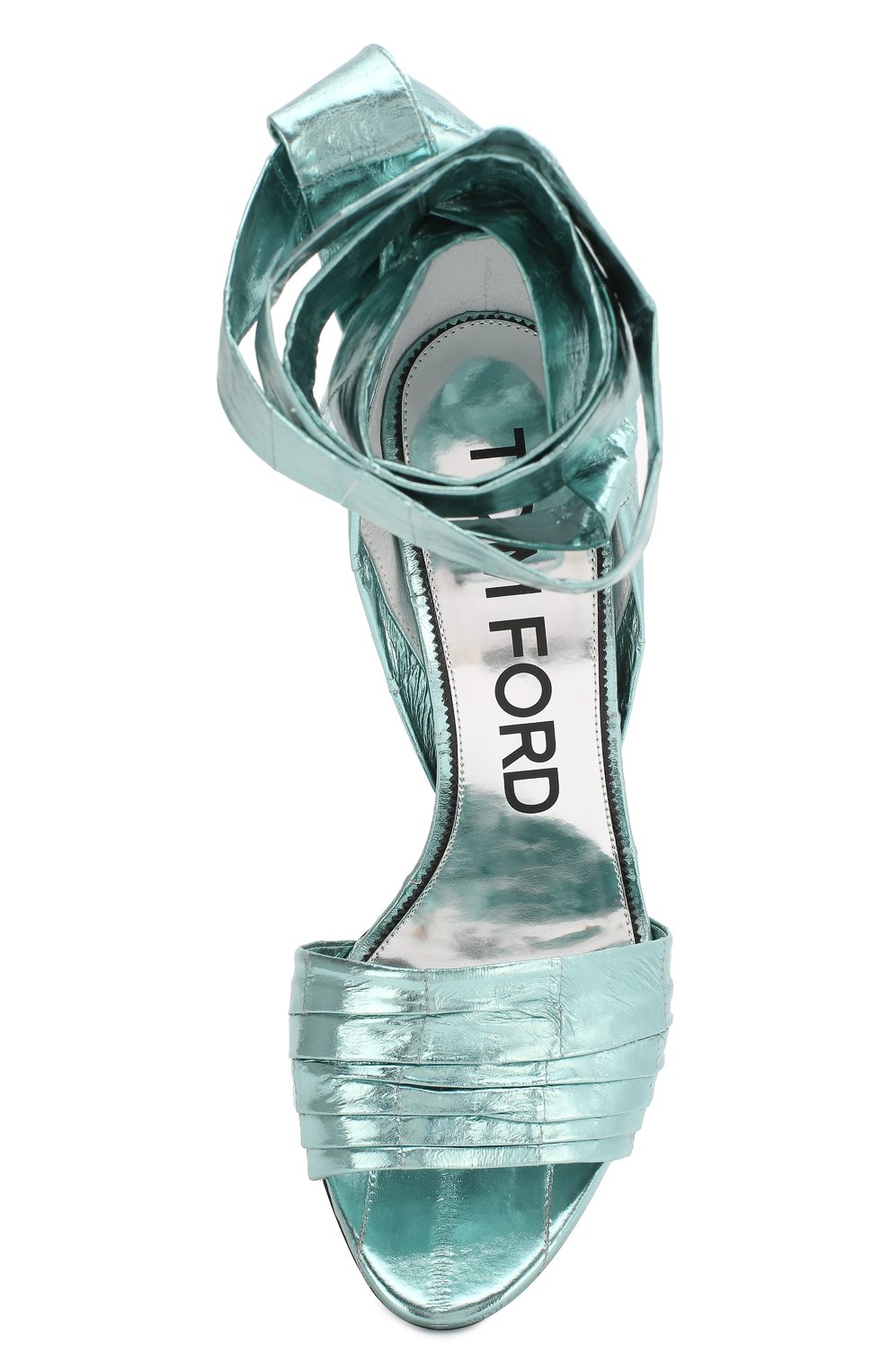 Кожаные босоножки TOM FORD голубого цвета по цене 131000 руб., арт. W2652N-EEE001, фото 5 Кожаные босоножки TOM FORD, арт. W2652N-EEE001, фото 5