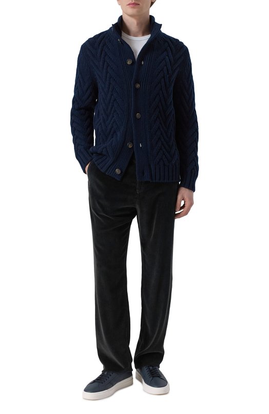 Вельветовые брюки Kiton UPLACRK0138H22 Чёрный  UPLACRK0138H22 Фото 2