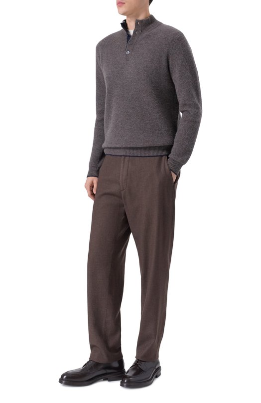 Кашемировый джемпер Andrea Campagna WU26WS310-07-FWS263 Коричневый  WU26WS310-07-FWS263 Фото 2