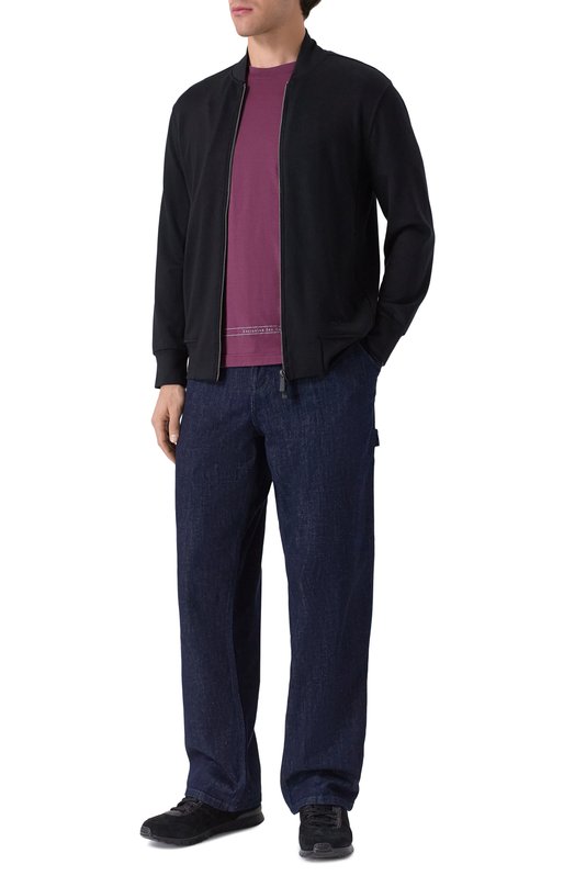 Хлопковая футболка Kiton UMK0824K340 Бордовый  UMK0824K340 Фото 2