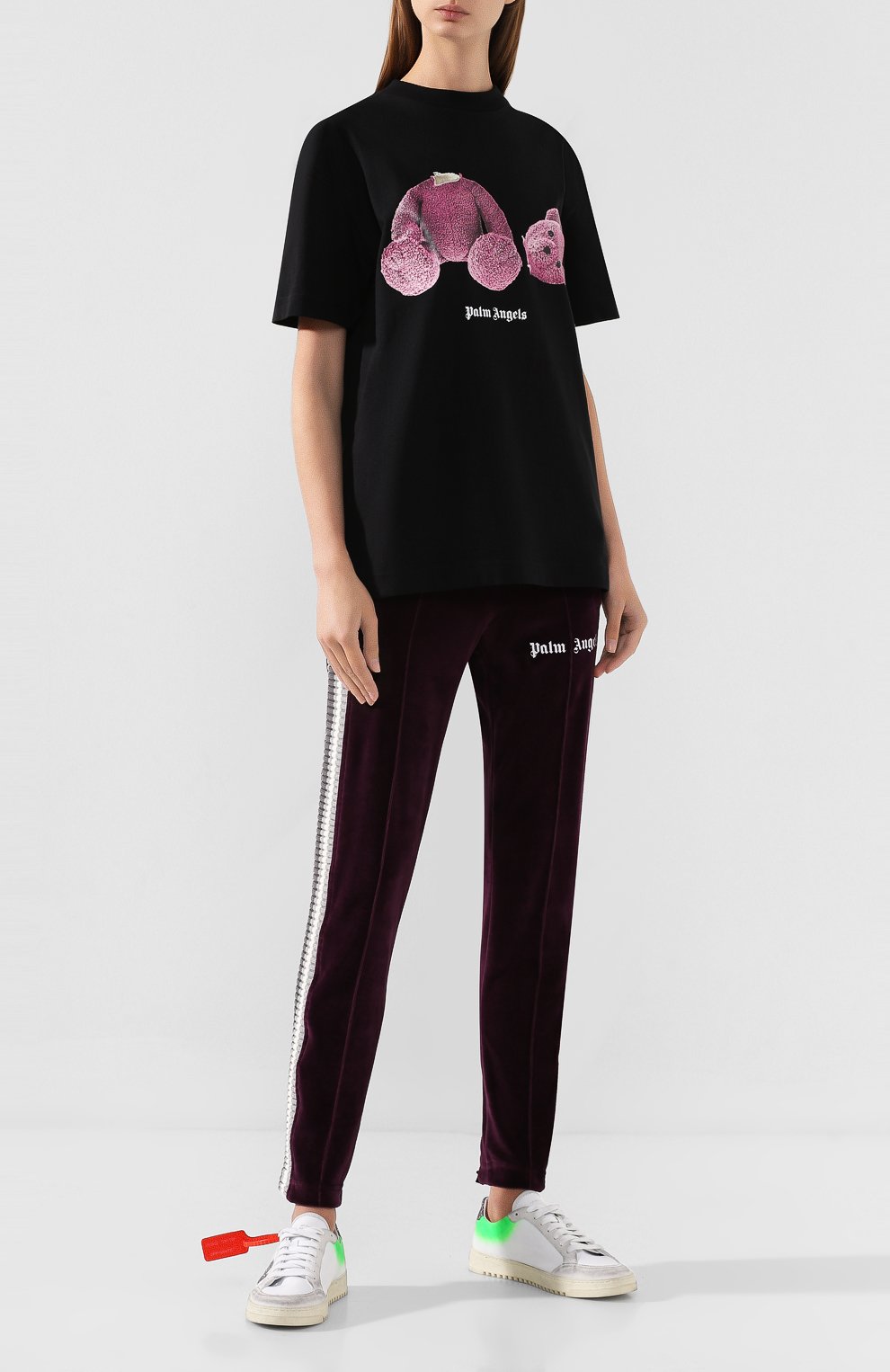 Хлопковая футболка PALM ANGELS, арт. PMAA001F194130031028/W, фото 2